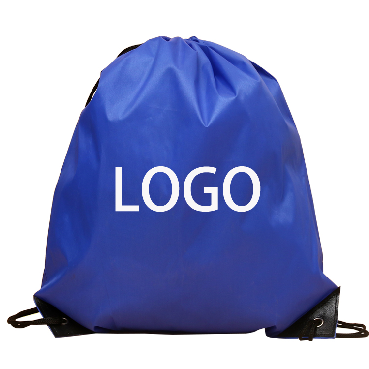 Customized Standard Recycled 210D Polyester Silk screen printing drawstring bags
