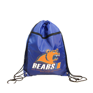 Recycled Polyester Drawstring School Bag Shopping Bag for Promotion with Zipper