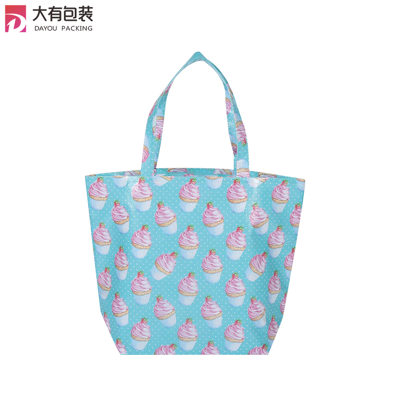 New Design Shopper Handles Full Printing Non Woven Ice Cream Promotional Bag With Lamination