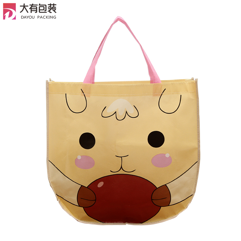Hot Selling Custom Logo Printing Laminated Lululemon Non Woven Tote Bag