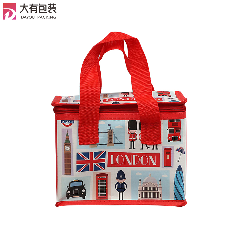 Promotional Red Color Small Cake Freezer Cooler Bag For Outdoor Picnic