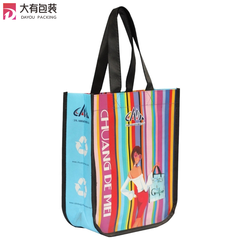 Round Corner Tote Lululemon Shopping Eco Bag PP Non Woven Custom Gift Bags