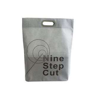 Promotional Cheap Heat Seal Die Cut Non Woven Ultrasonic Bag with Punched Handle
