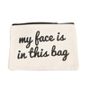 Personalized 12oz Cotton Custom Logo Canvas Cosmetic Pouch Makeup Bag with Zipper