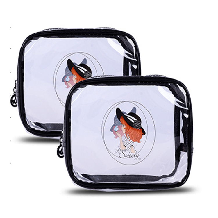 Waterproof Cosmetic Storage Transparent PVC Zipper Bag