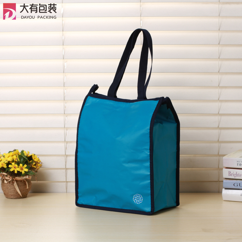 Custom Logo Large Insulated Thermal Non Woven Lunch Cooler Bags for Beer Wine Food Delivery 