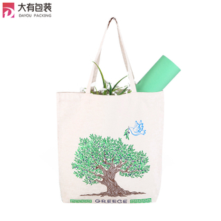 100% Cotton Canvas Grocery Shopping Bags With Handles And Pockets For Vegetables