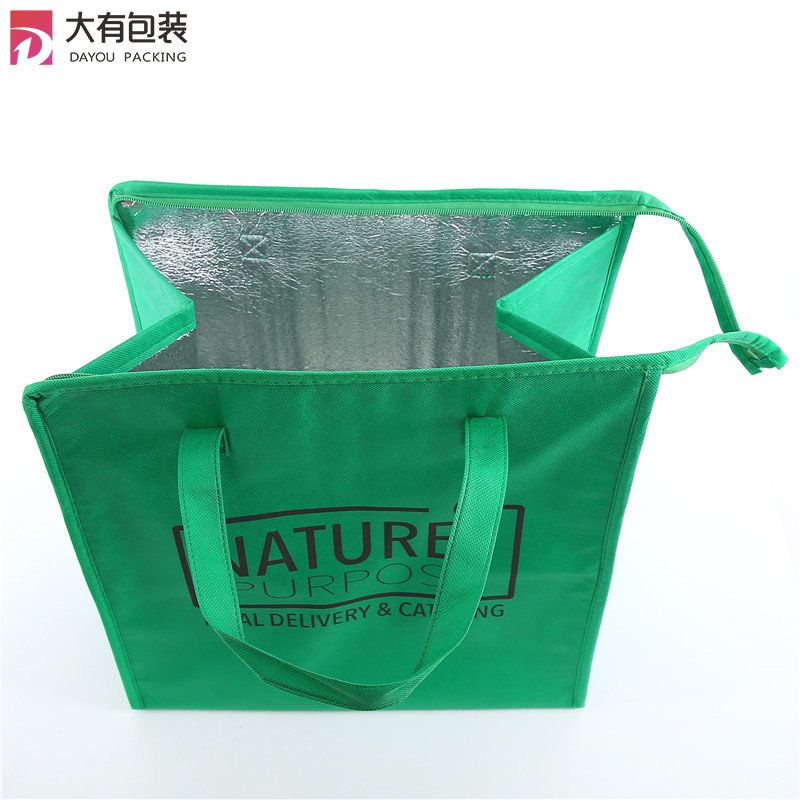 Custom High Quality Ice Food Packing Meal Promotional Picnic Insulated Aluminium Foil Non Woven Lunch Cooler Bag