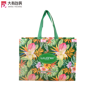 PP laminated printing non woven fabrics ultrasonic sewing bags with colorful artworks