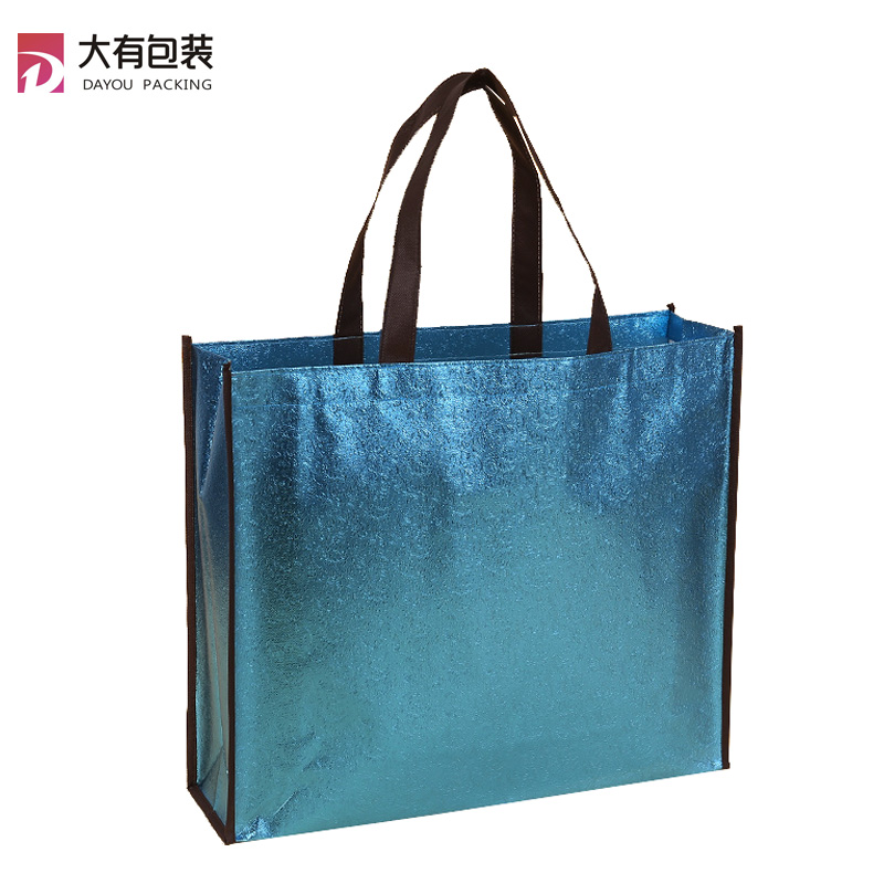 TNT laser glossy laminated tote silver bag wholesale