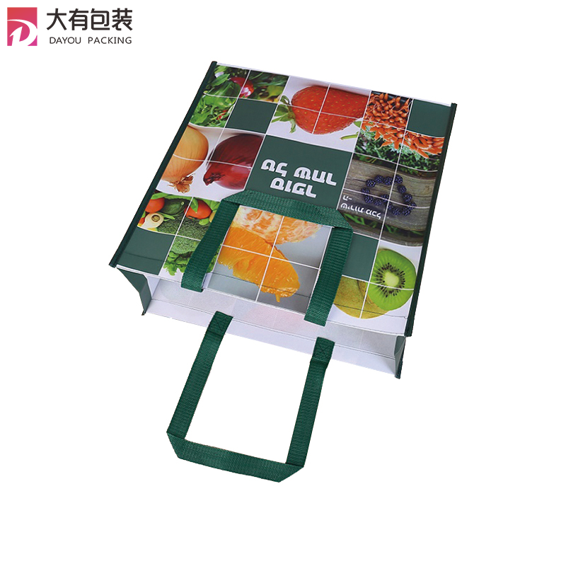 Waterproof Durable Promotional Laminated PP Non Woven Shopping Carry Bag for Fruit And Vegetable Supermarket 