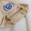 Large Natural Canvas Tote Bag for Shopping School or Work With Rope Handle